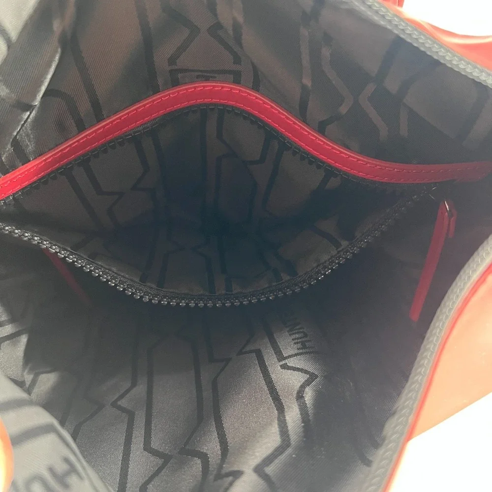 Hunter Original Top Clip Backpack Red Coated Rubberized Leather‎
